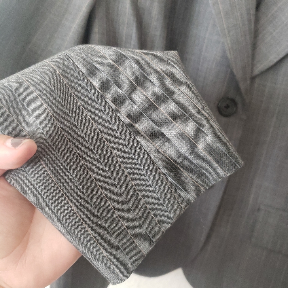 Michael Mk Wool Blend Gray Button Front Blazer 16 - image 7